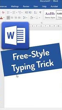 ⌨️ MS Word Free-Style Typing Trick 😲 | Type Anywhere Like a Pro!