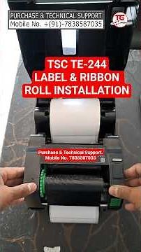 How to load Label & Ribbon roll in TSC TE-244 Barcode Label Printer | TSC Barcode Label Printer